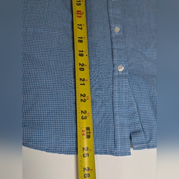 U.S. Polo Assn. Light Blue Checked Women's Button Down Shirt Sz M Cotton Collar - Picture 9 of 9